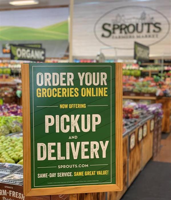 sprouts farmers market, curbside pickup, delivery