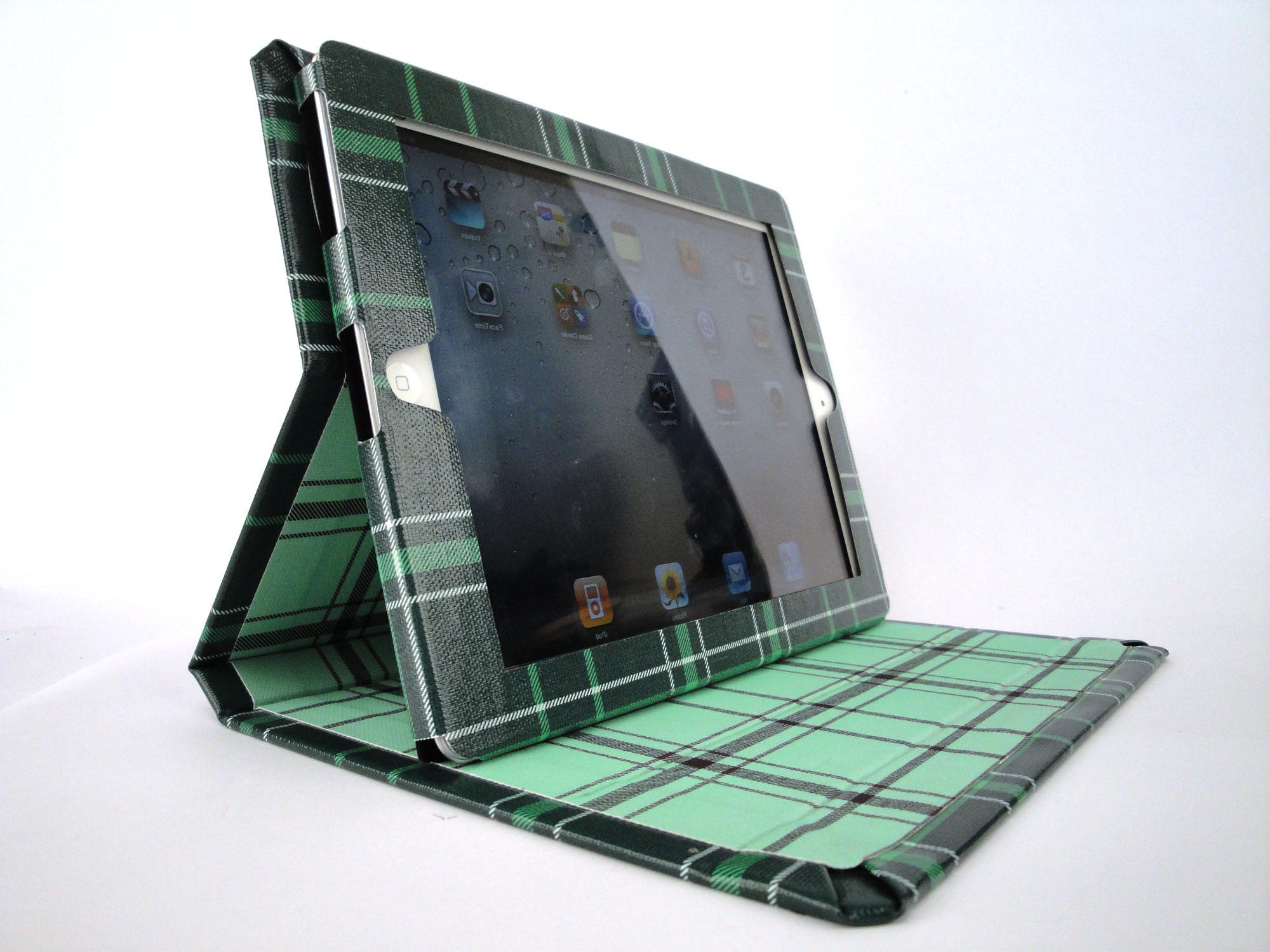 Plaid Green Ipad Case