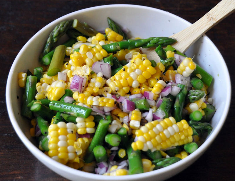 Corn and asparagus salad recipe