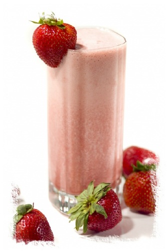 Strawberry smoothie shake