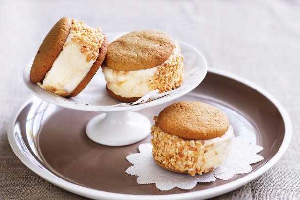 Peanut butter ice cream sandwiches