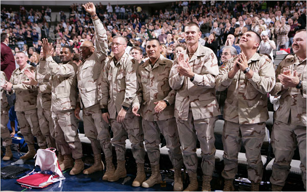 Dallas Mavericks seats for soldiers