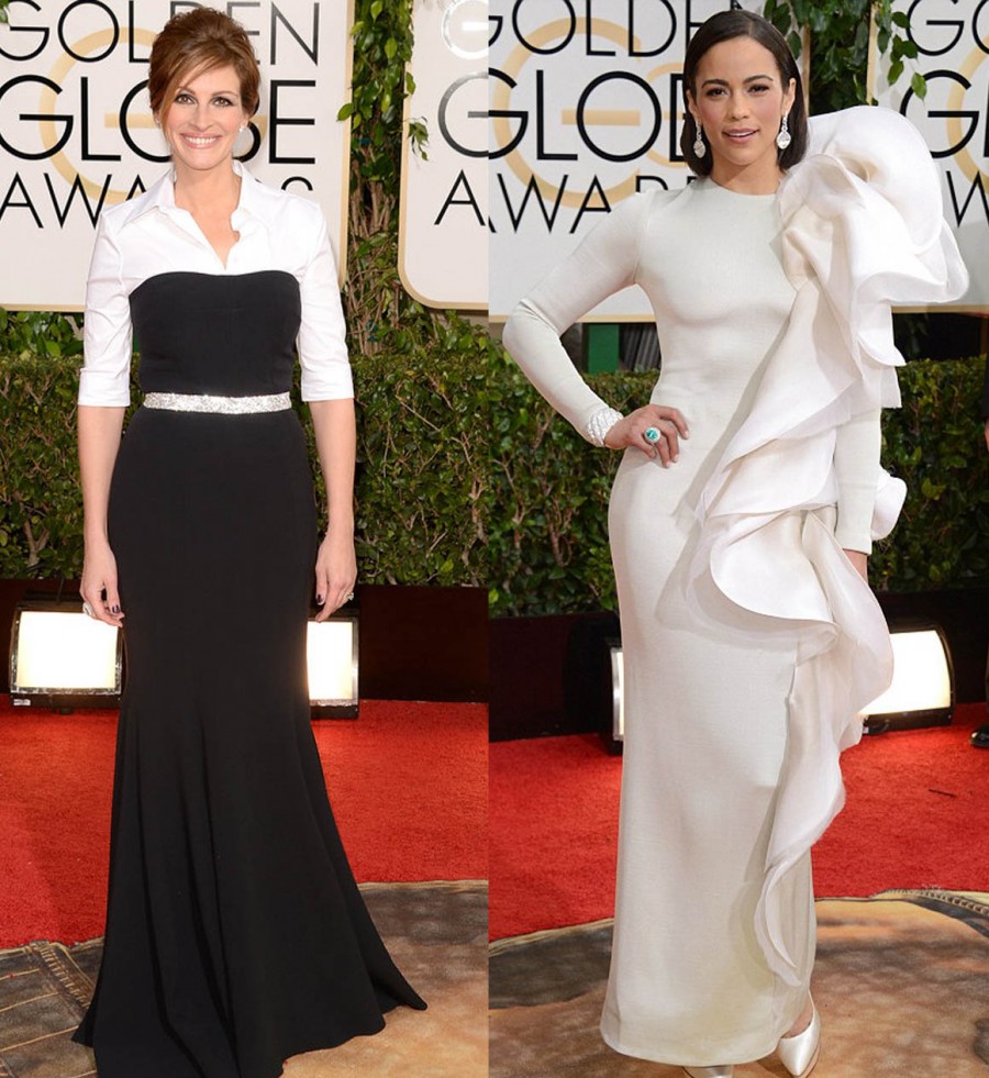 Julia Roberts and Paula Patton Golden Globes 2014