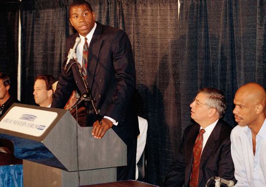 David Stern & Magic Johnson