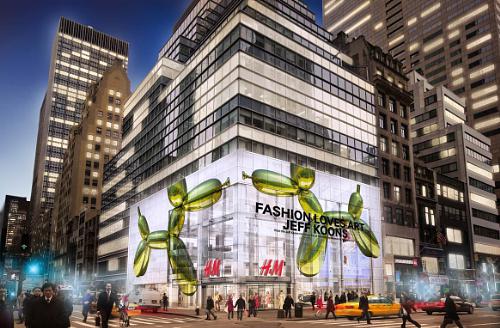 H&M flagship NYC Jeff Koons