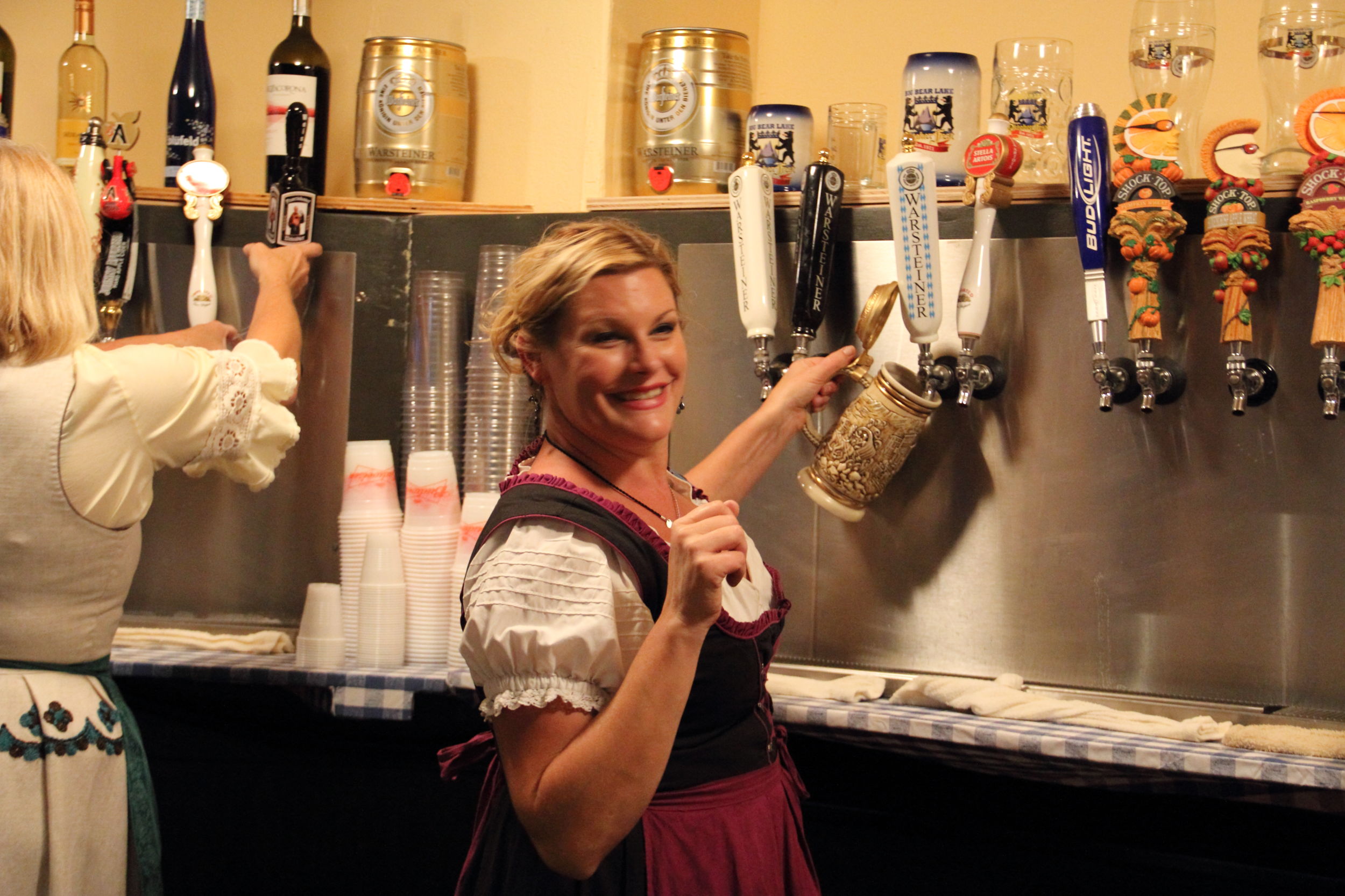 Pouring Shock Top and other beer for the Oktoberfest crowd!