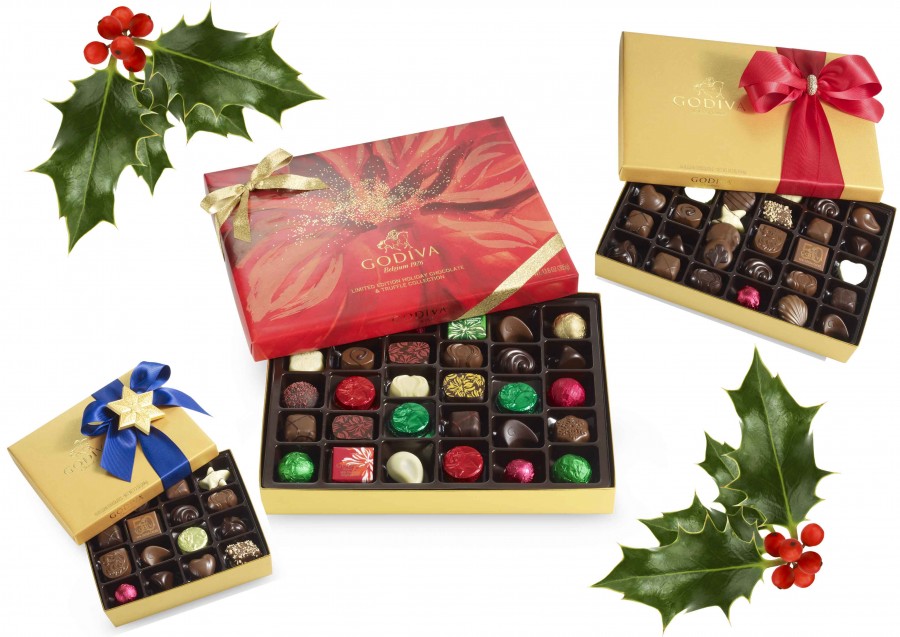 Godiva holiday chocolate boxes