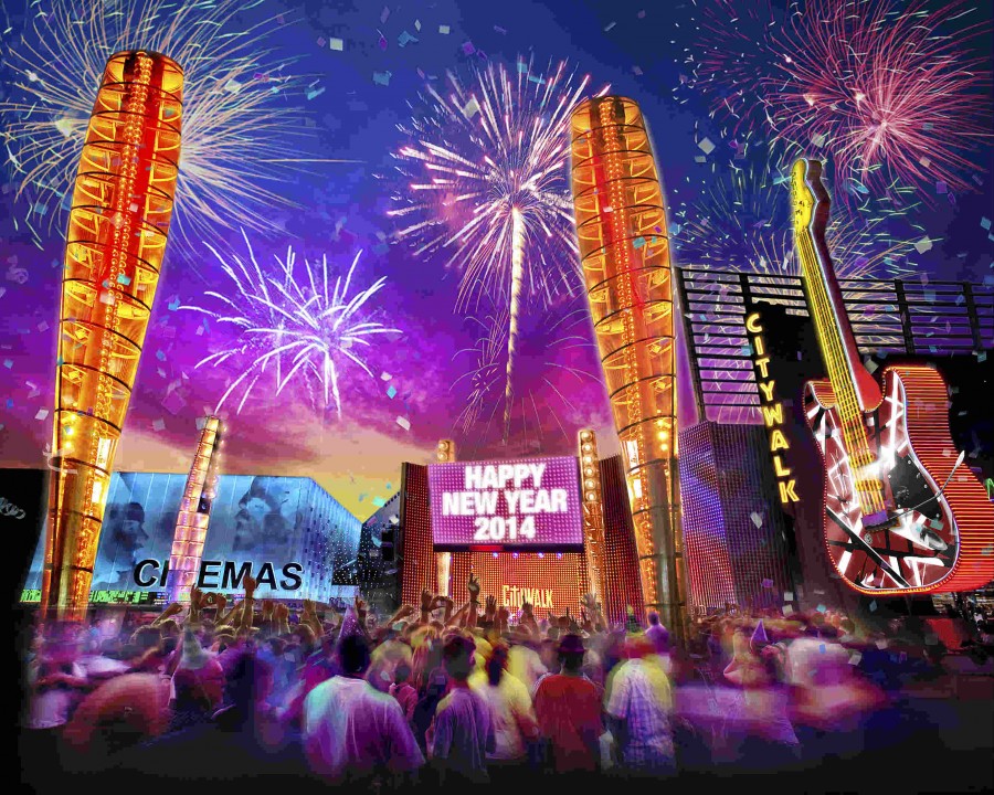 Universal Citywalk New Year's Eve