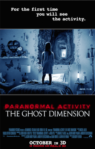 PARANORMAL ACTIVITY: THE GHOST DIMENSION is in theaters October 23, 20