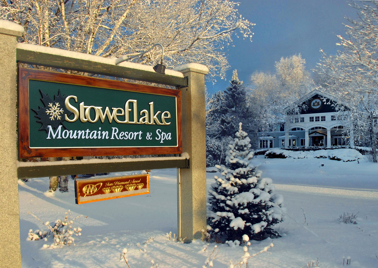 Stoweflake Mountain Resort and Spa in Stowe, Vermont. 