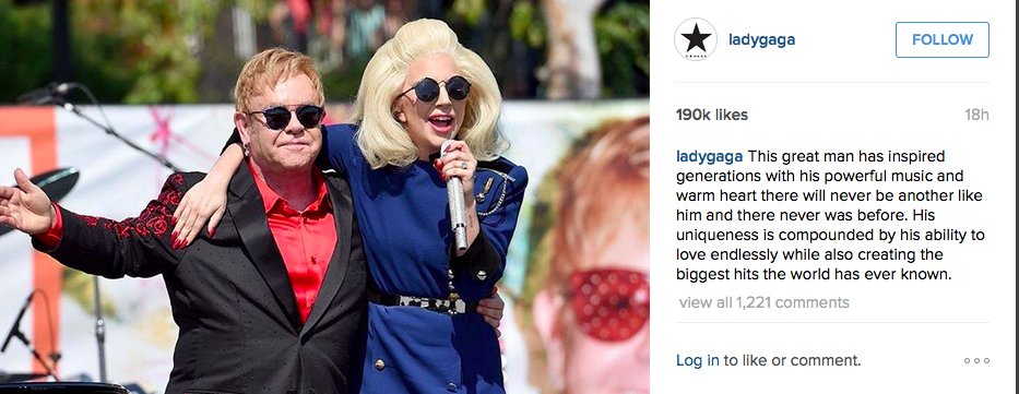 Elton John and Lady Gaga