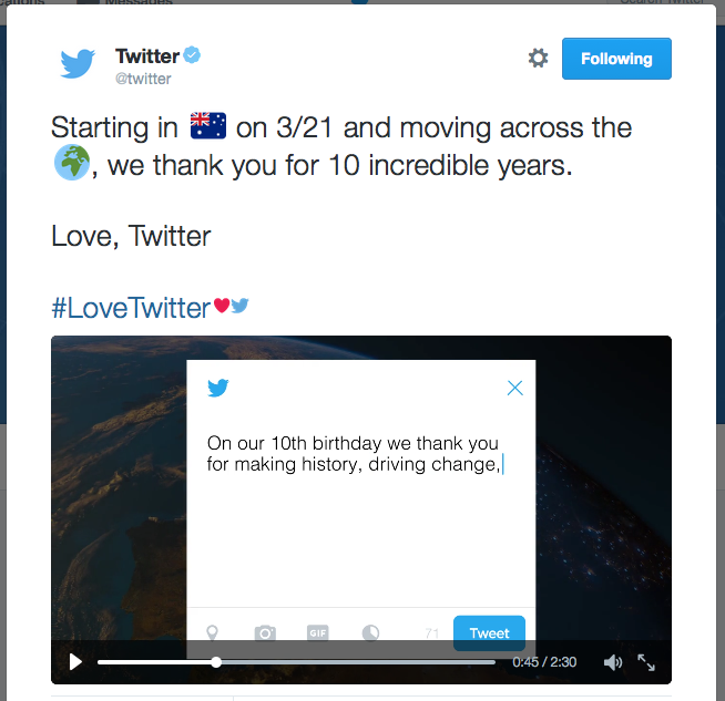 Twitter birthday