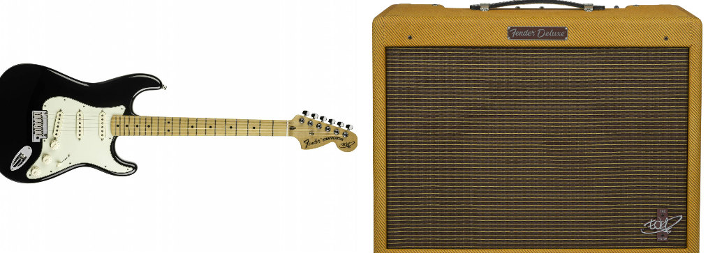 Fender signature series guitar and amp