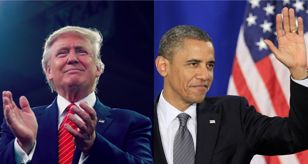 trump, obama