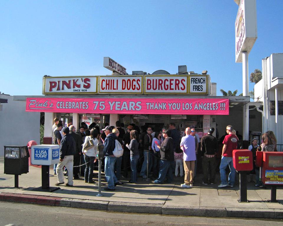 Pink's hot dogs, richard pink interview, 77 anniversary