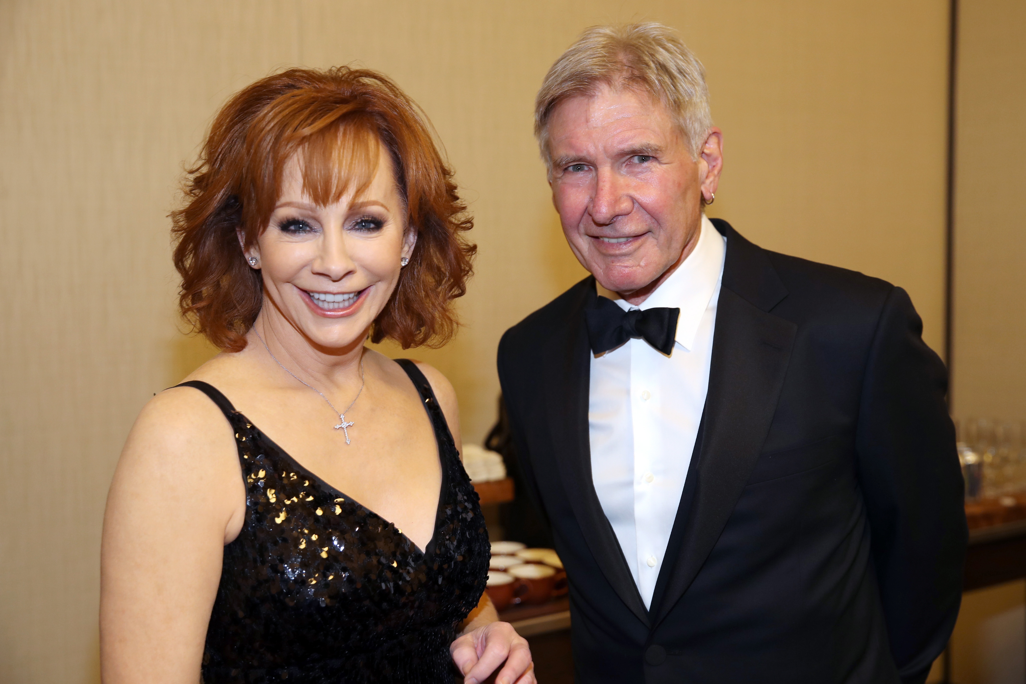 reba mcentire, harrison ford, celebrity fight night