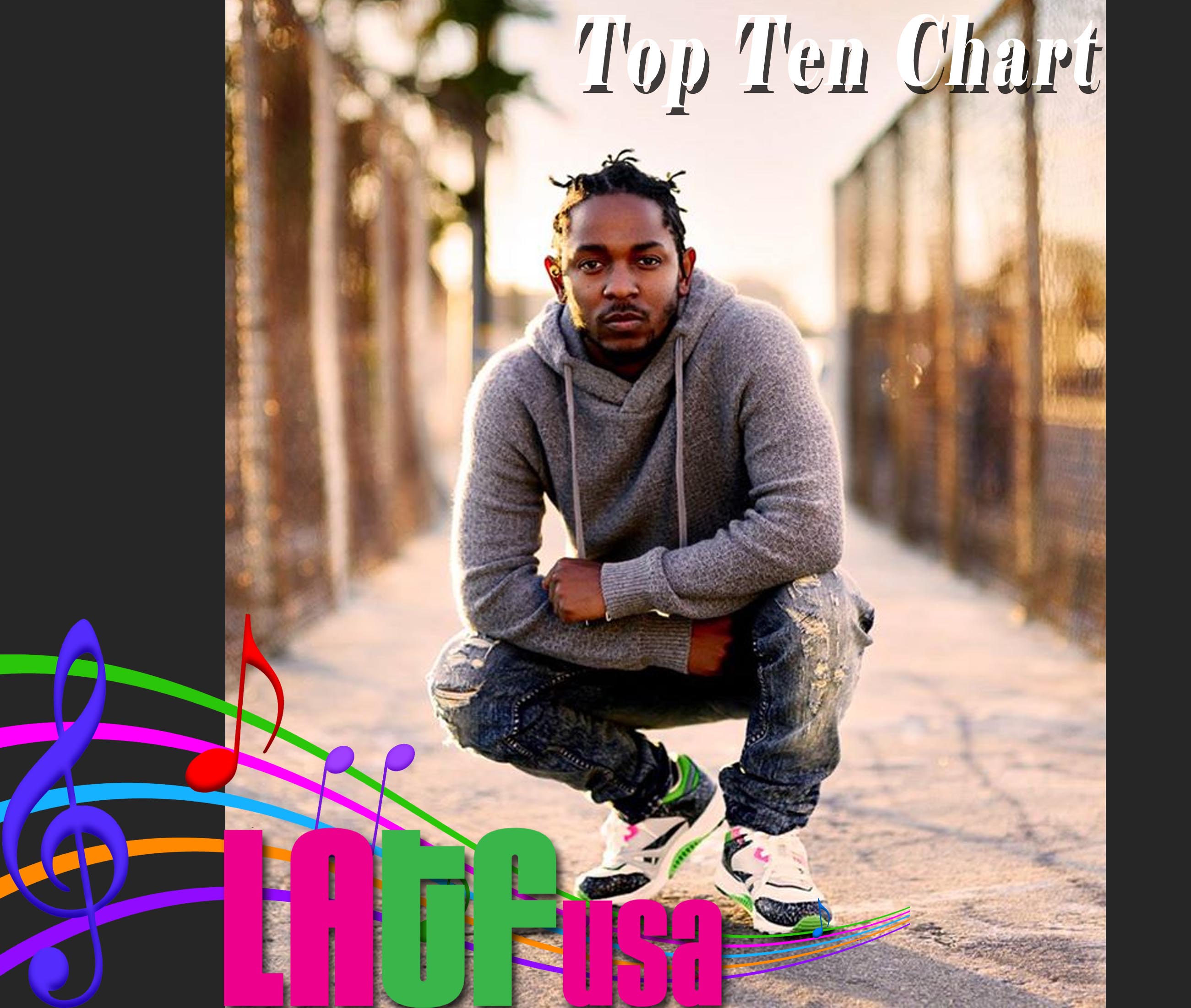 kendrick lamar, latfusa, top ten music chart 