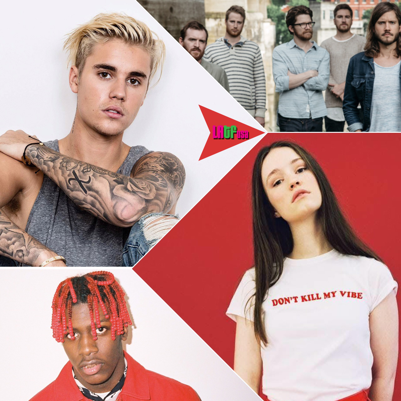 Justin bieber, dj khaled, lil yachty, moon taxi, sigrid