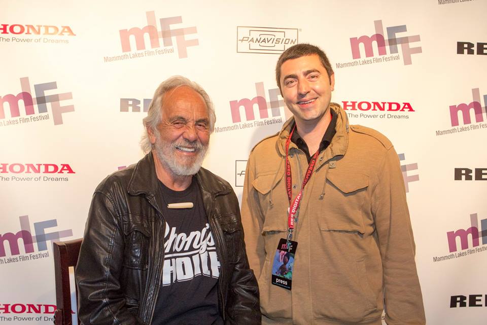 Tommy Chong with LATF’s writer Lucas Mirabella 