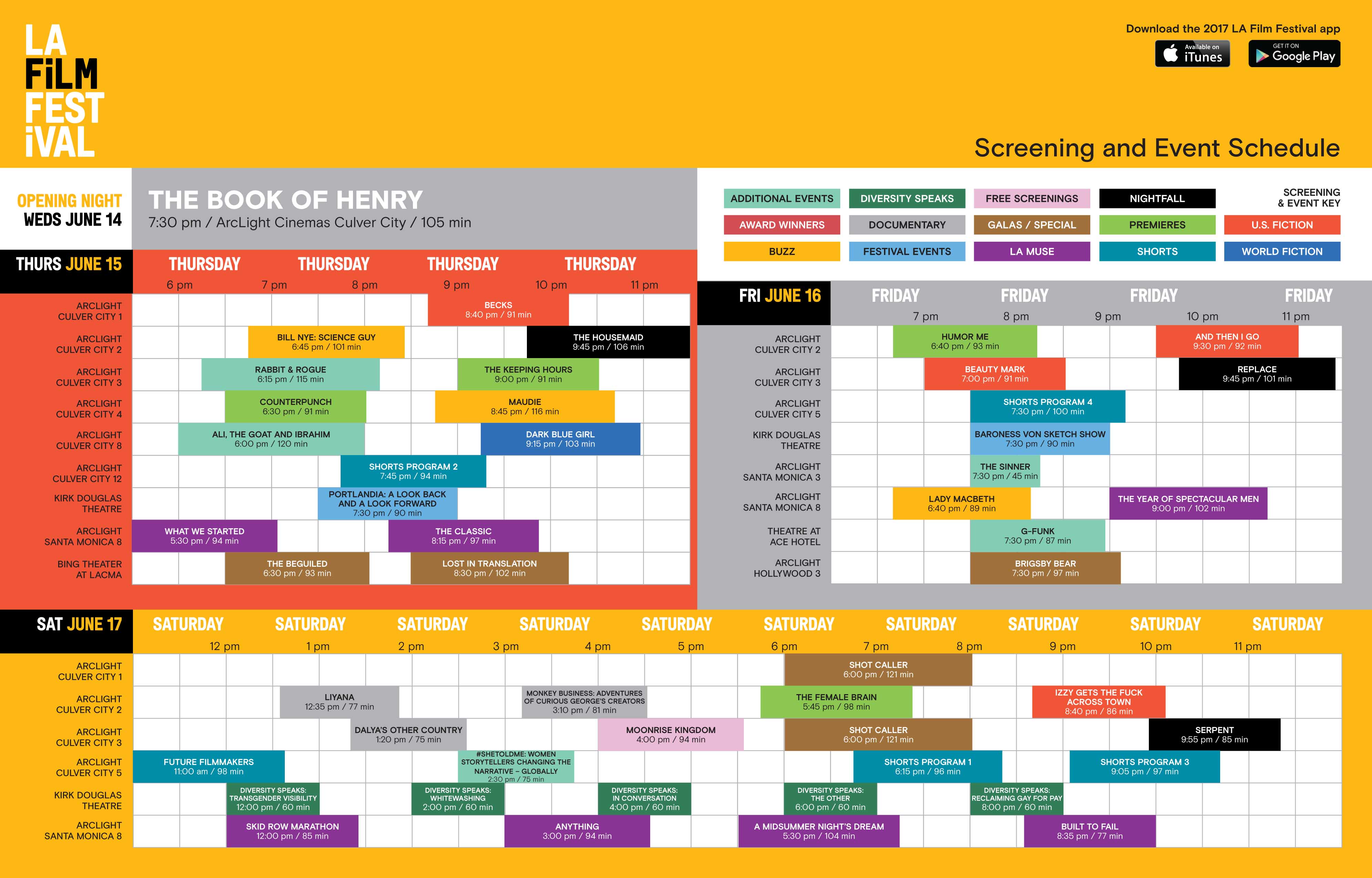 LA Film Festival 2017 schedule