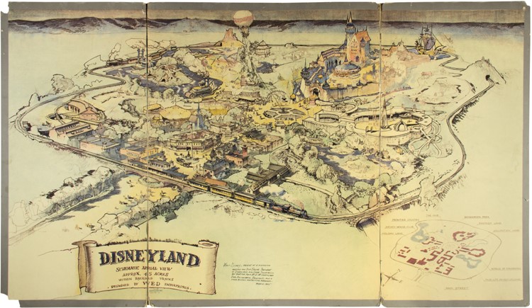 Disney map that was auctioned off