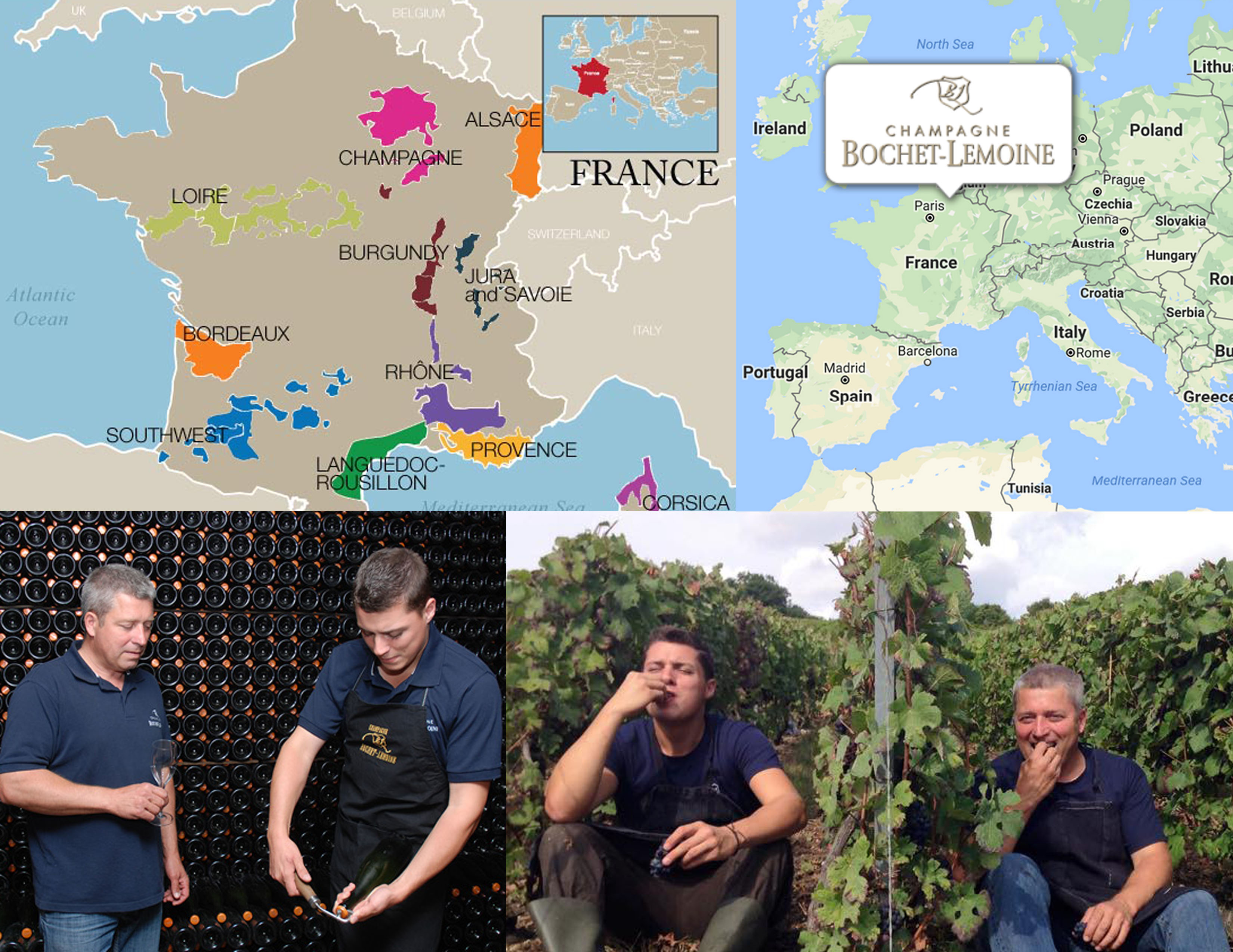 Bochet Lemoine & Champagne Map