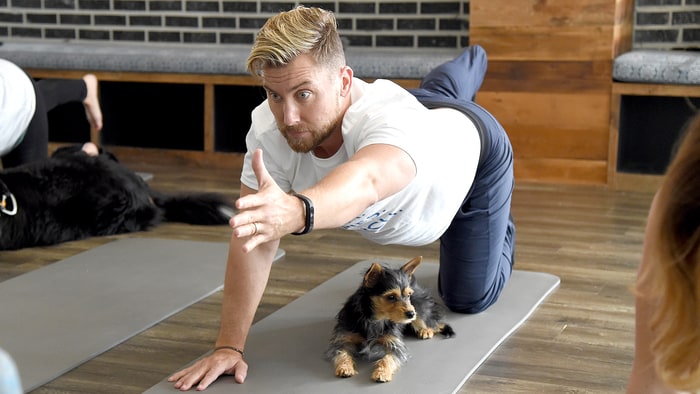 Dog Yoga Lance Bass