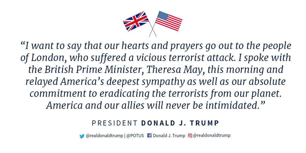 london terror attack trump