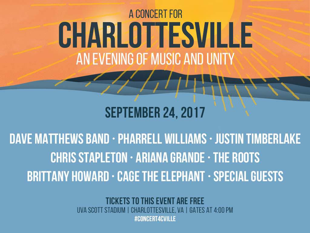 charlottesville, ariana grande, oath, dave matthews  band concert