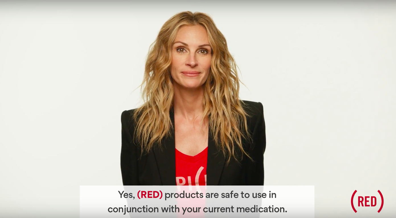 world aids day, red, Julia roberts