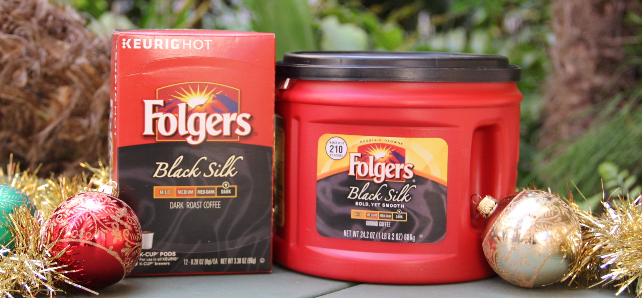 folgers coffee for the holidays, black silk