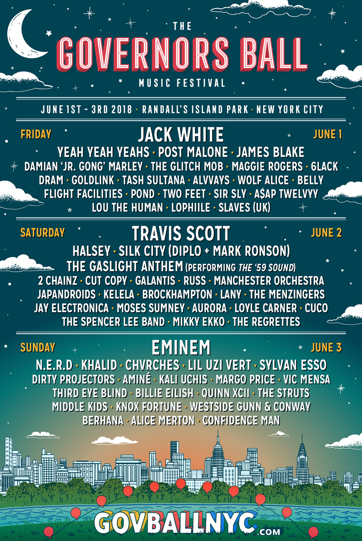 governors ball 2018 music festival tickets