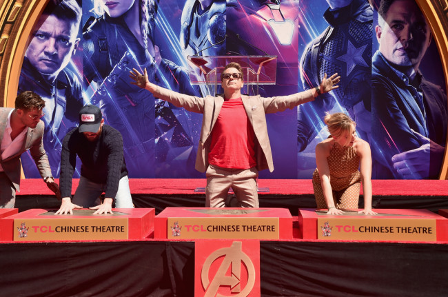 avengers endgame handprint ceremony