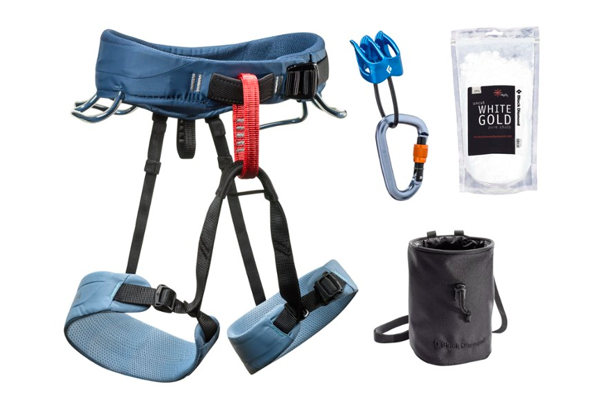 black diamond, rock climbing package