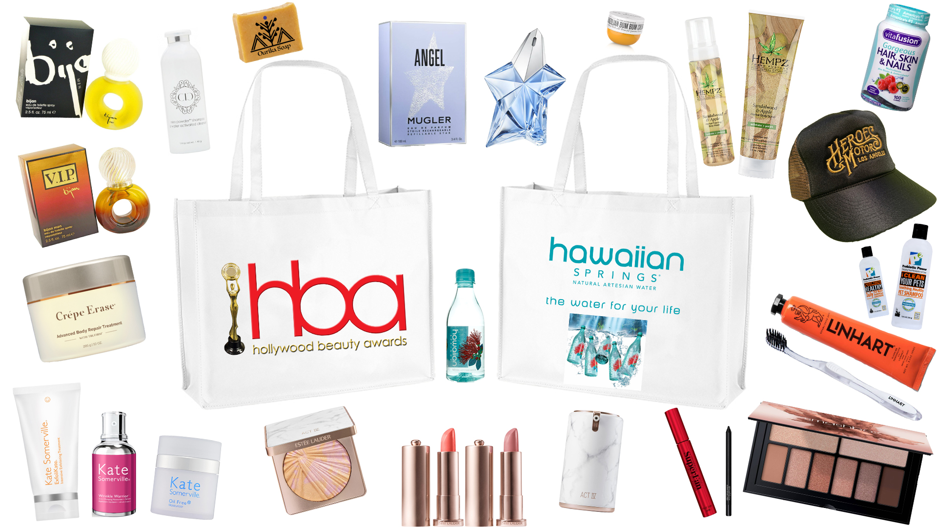 2020 Hollywood Beauty Awards gift bag, hawaiian springs water