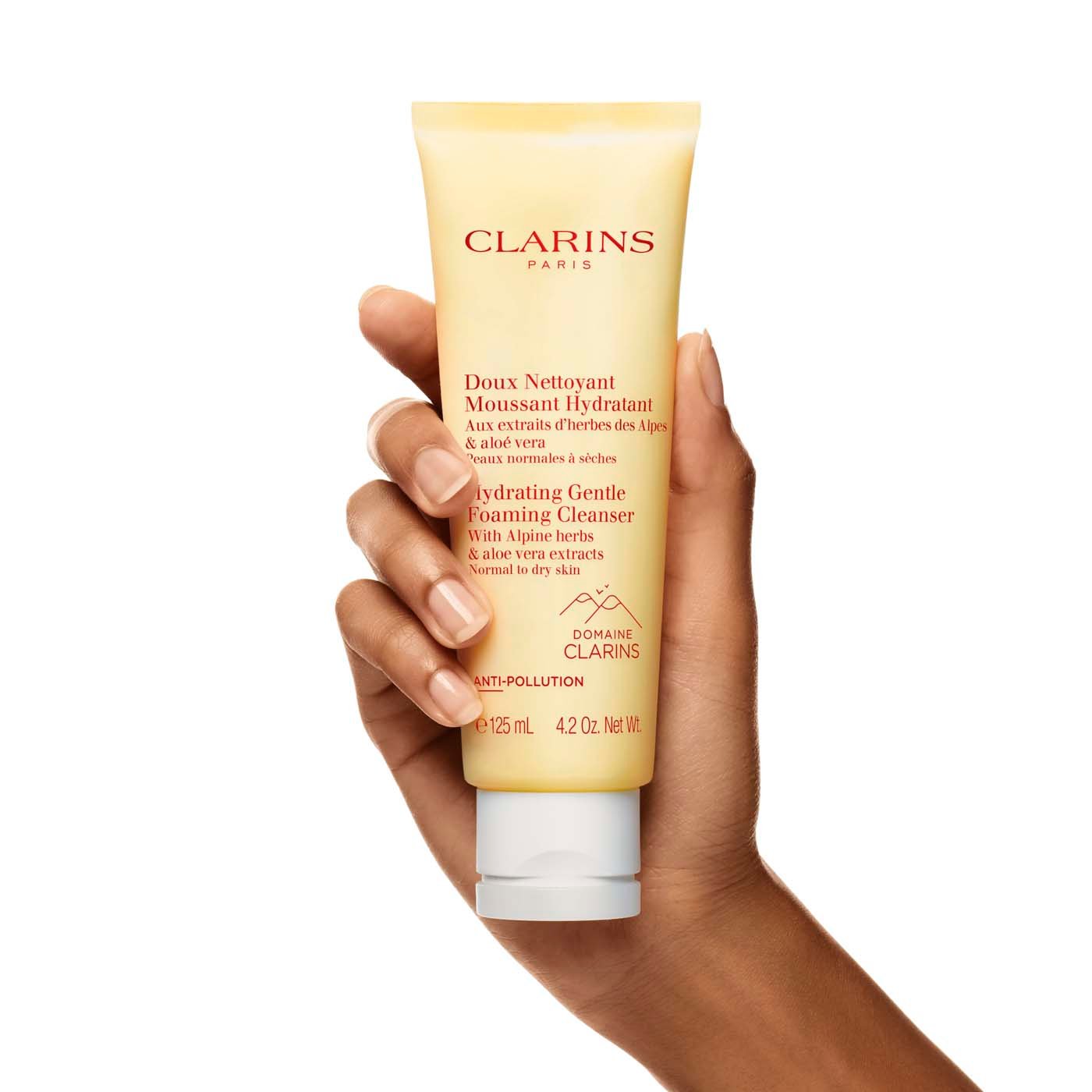  clarins, hydrating gentle foaming cleanser
