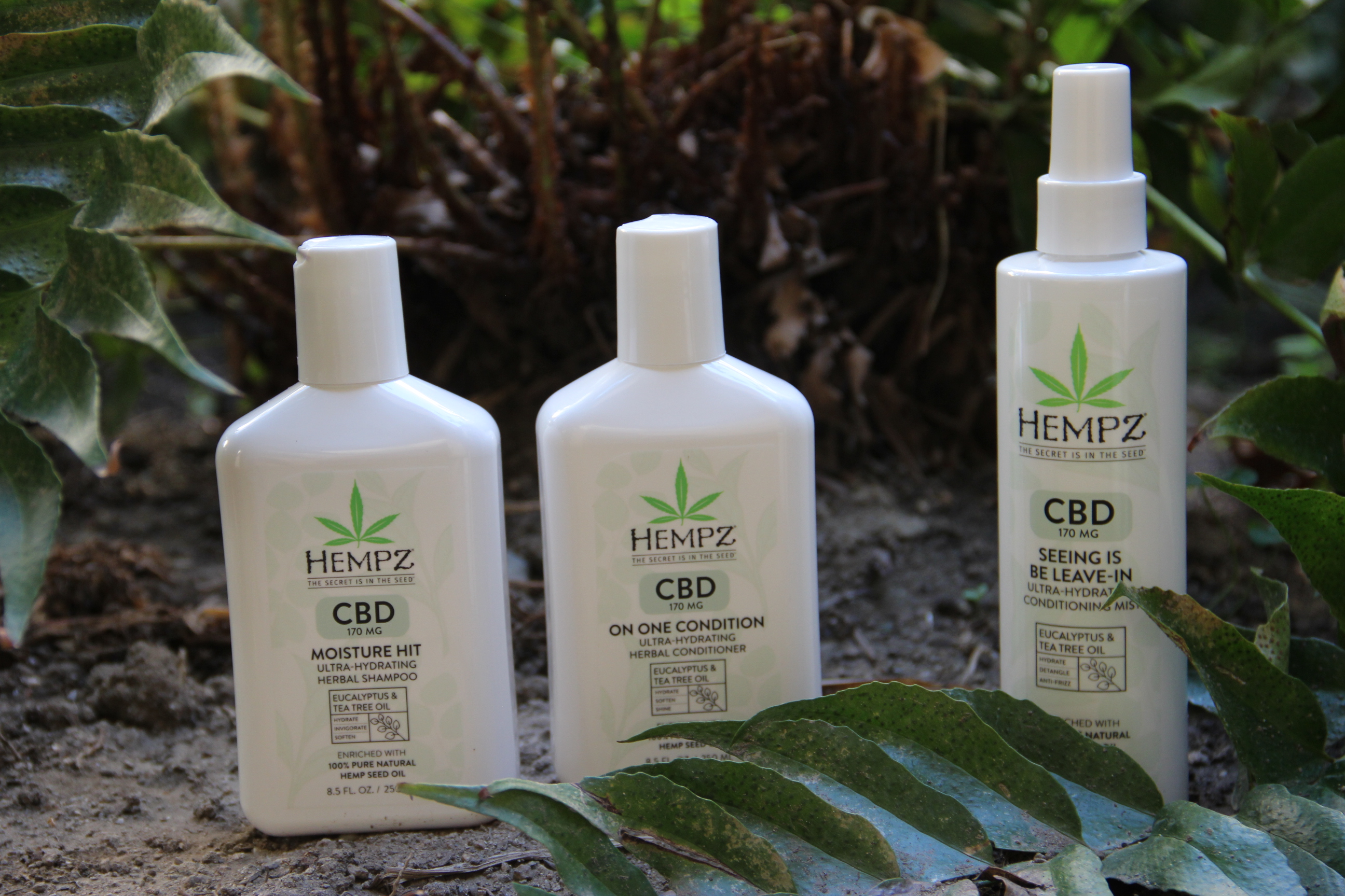 hempz, cbd, shampoo and conditioner