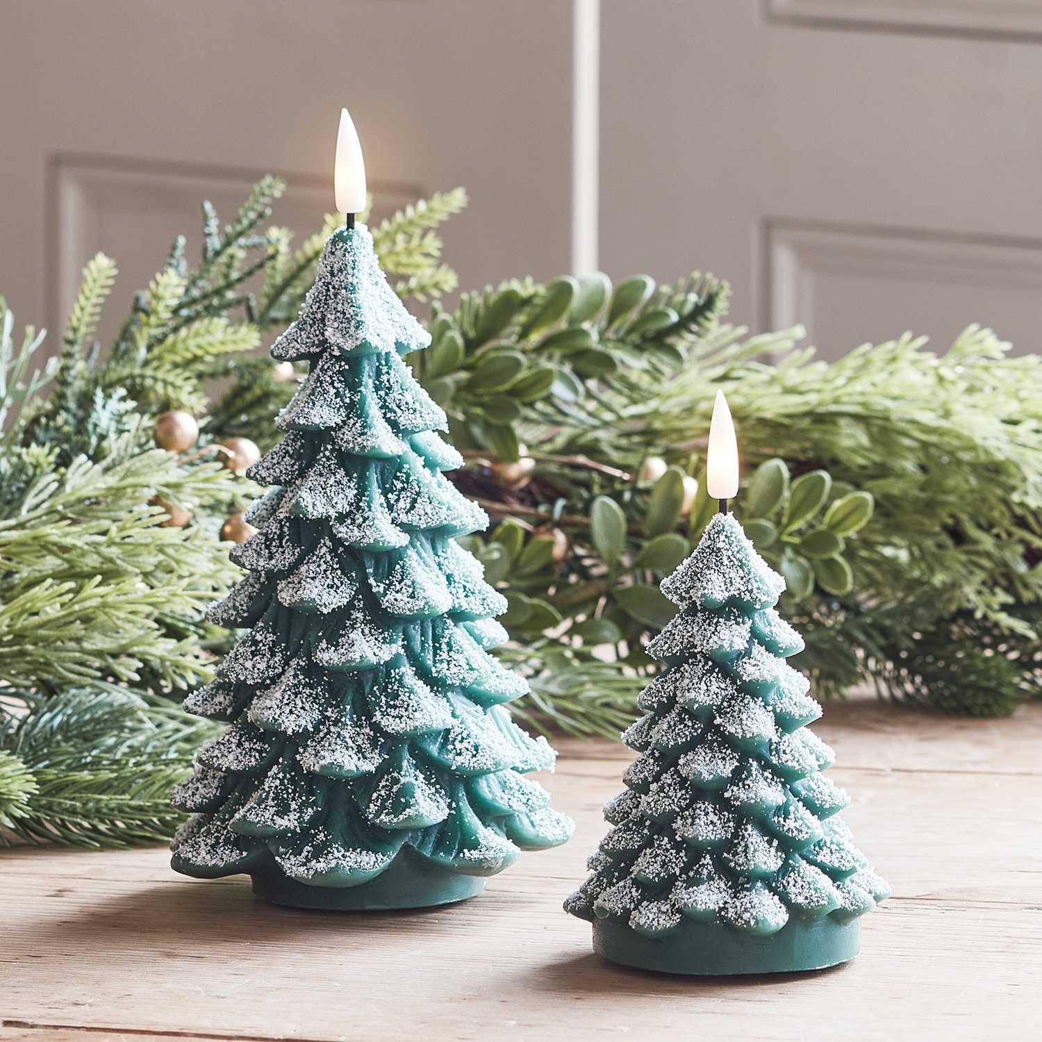 TruGlow Snowy Evergreen Tree Flameless Candles, lights4fun