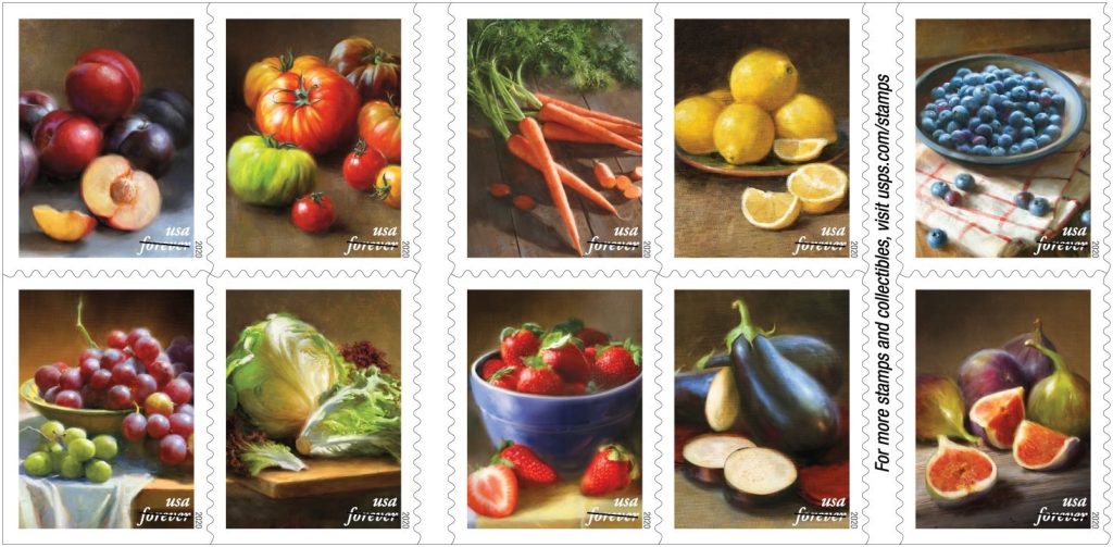 U.S. Postal Service Reveals Fruit & Veggie Stamps LATF USA NEWS