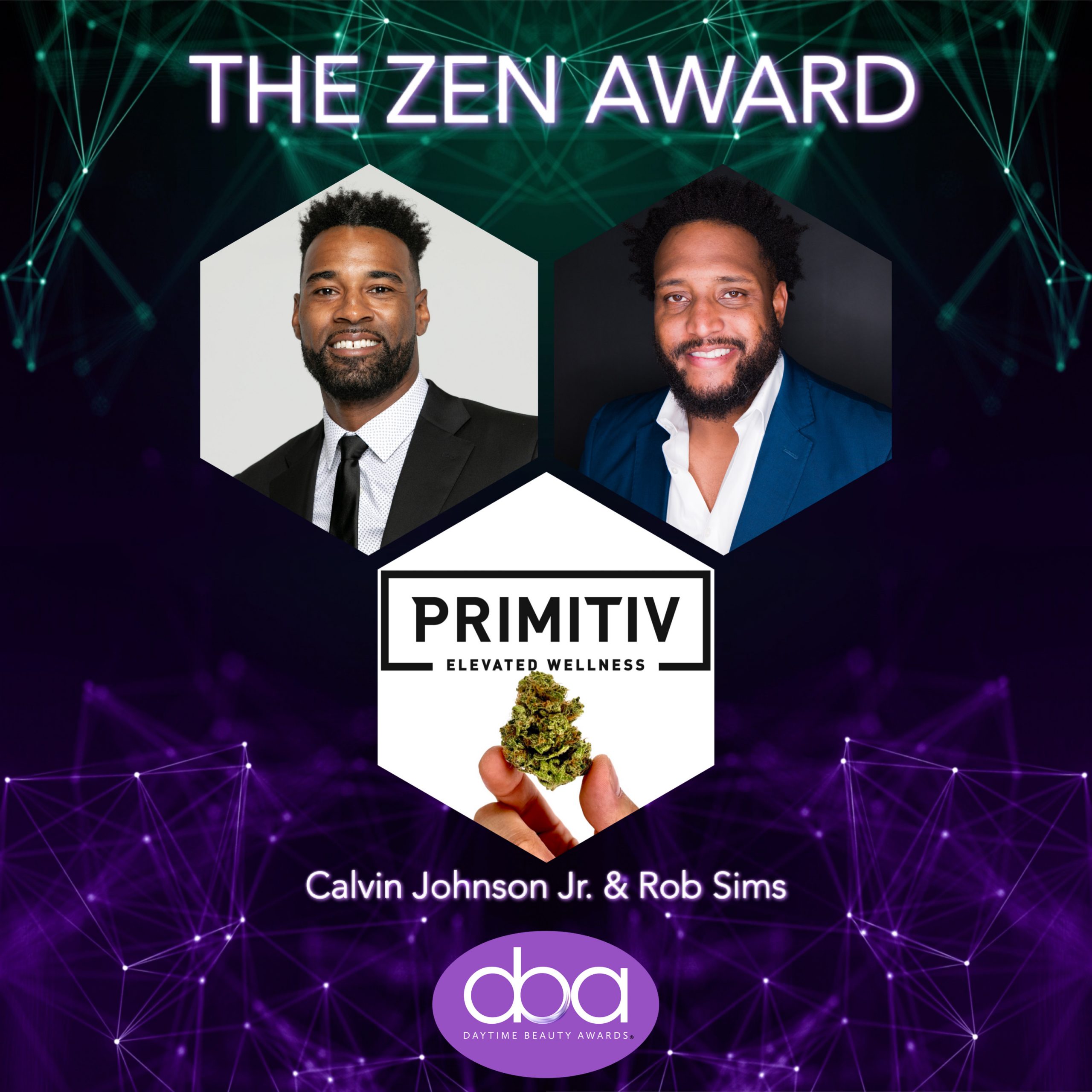 calvin johnson jr., rob sims, primitive, cannabis, daytime beauty awards