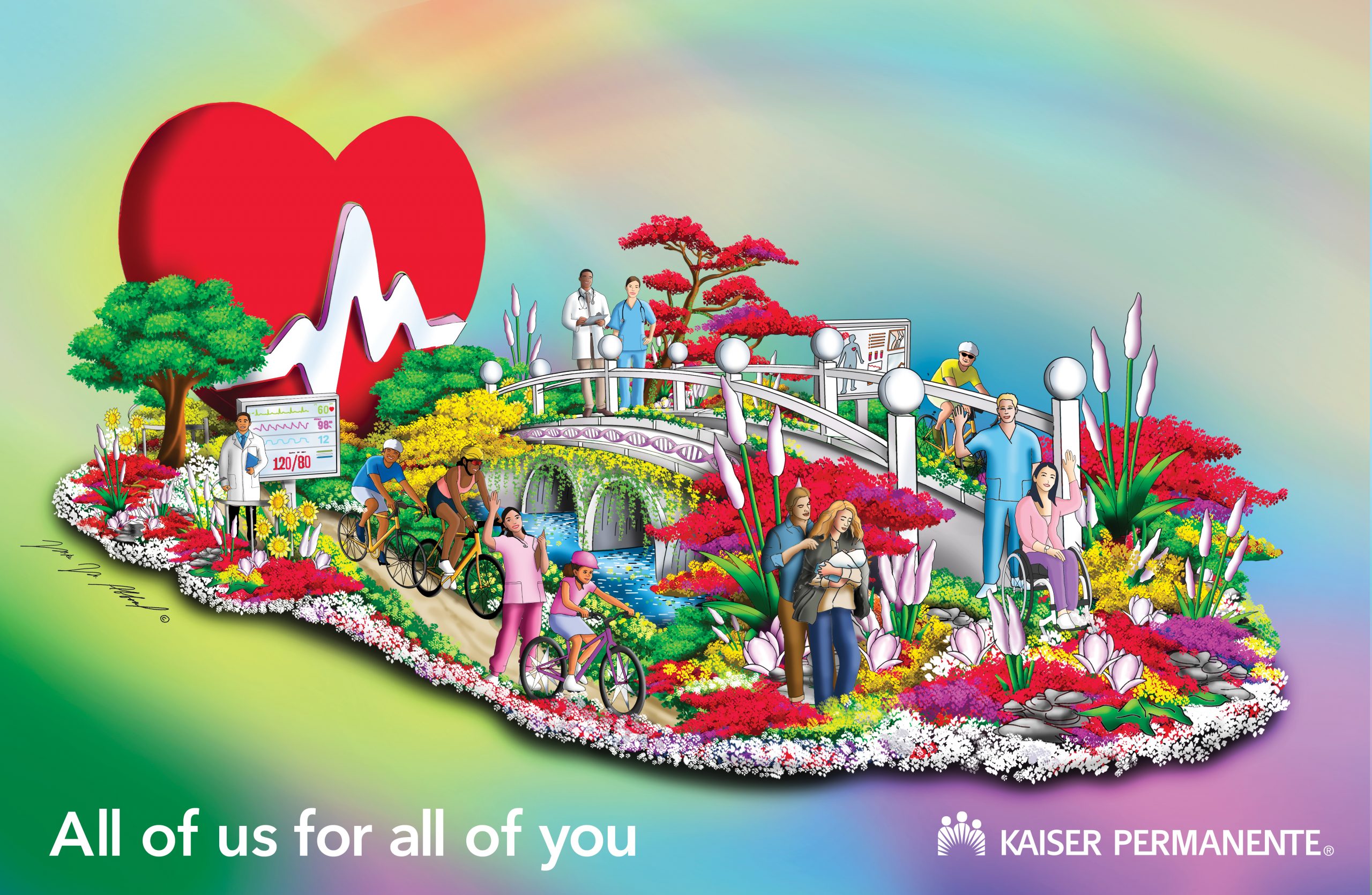 kaiser permanente rose parade, float