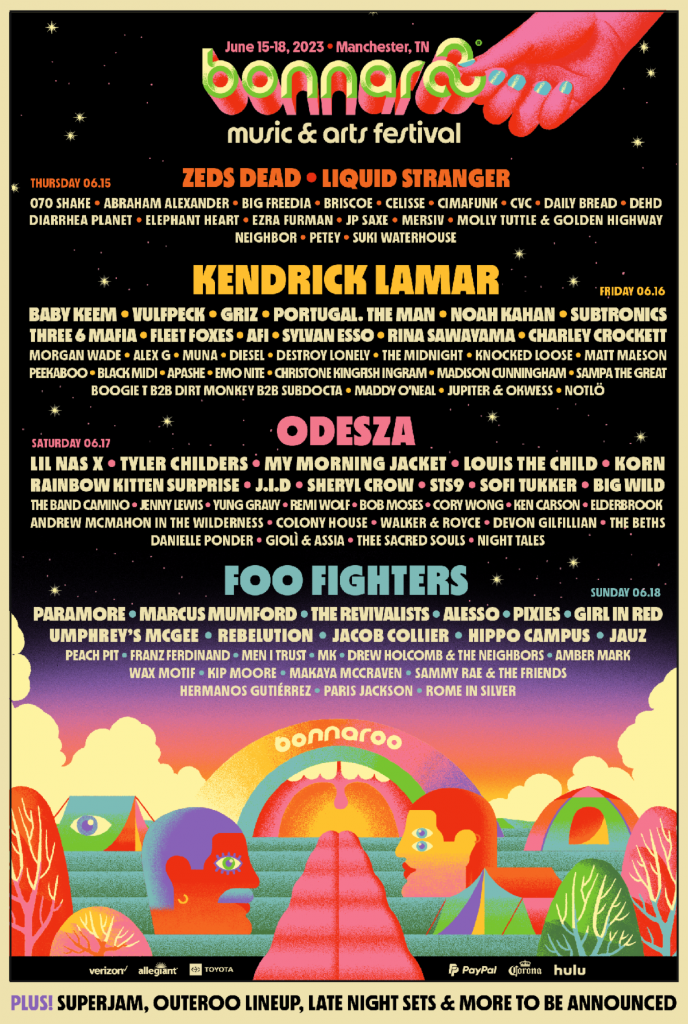 bonnaroo lineup, music festival, concert