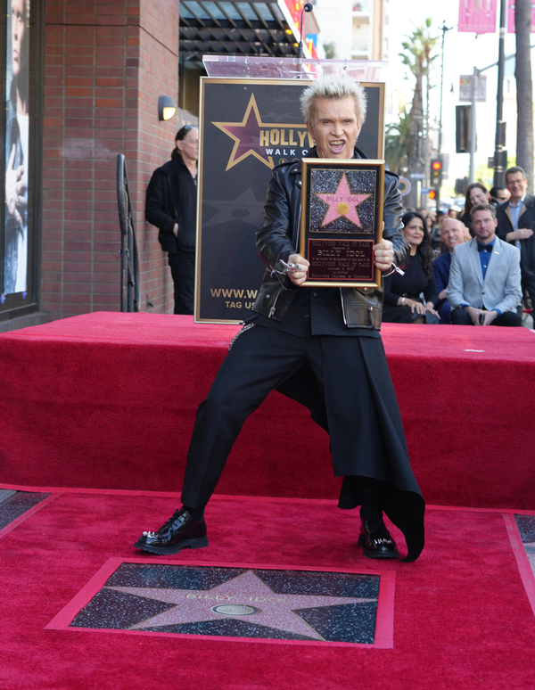 billy idol, hollywood walk of fame star