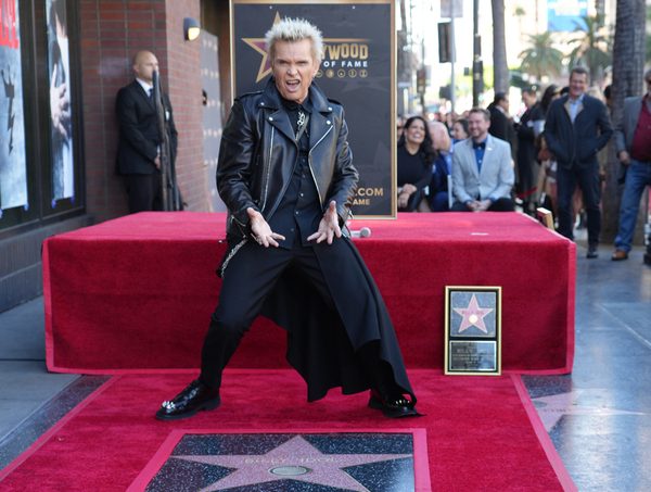 billy idol, hollywood walk of fame star