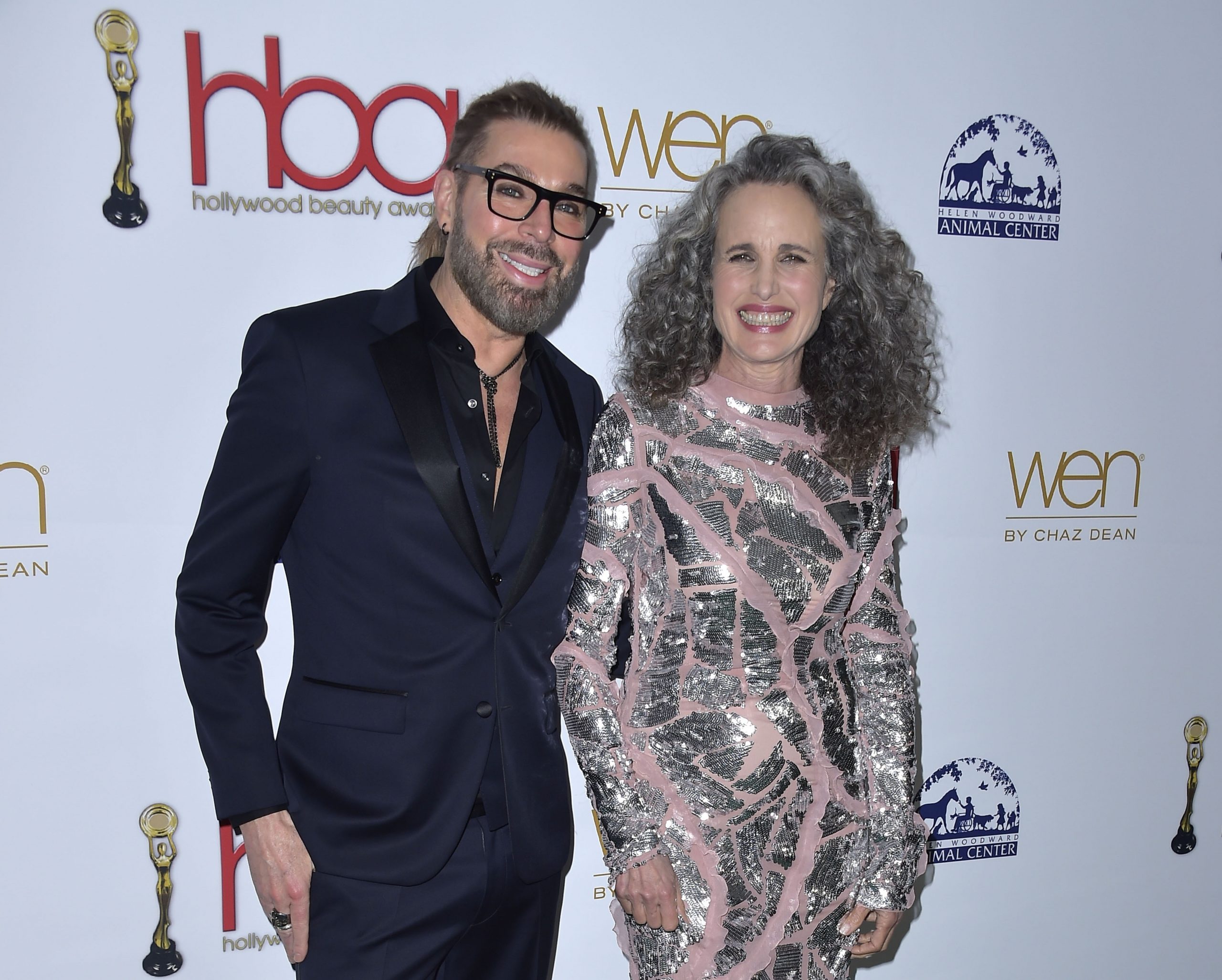 andie macdowell, chaz dean, hollywood beauty awards