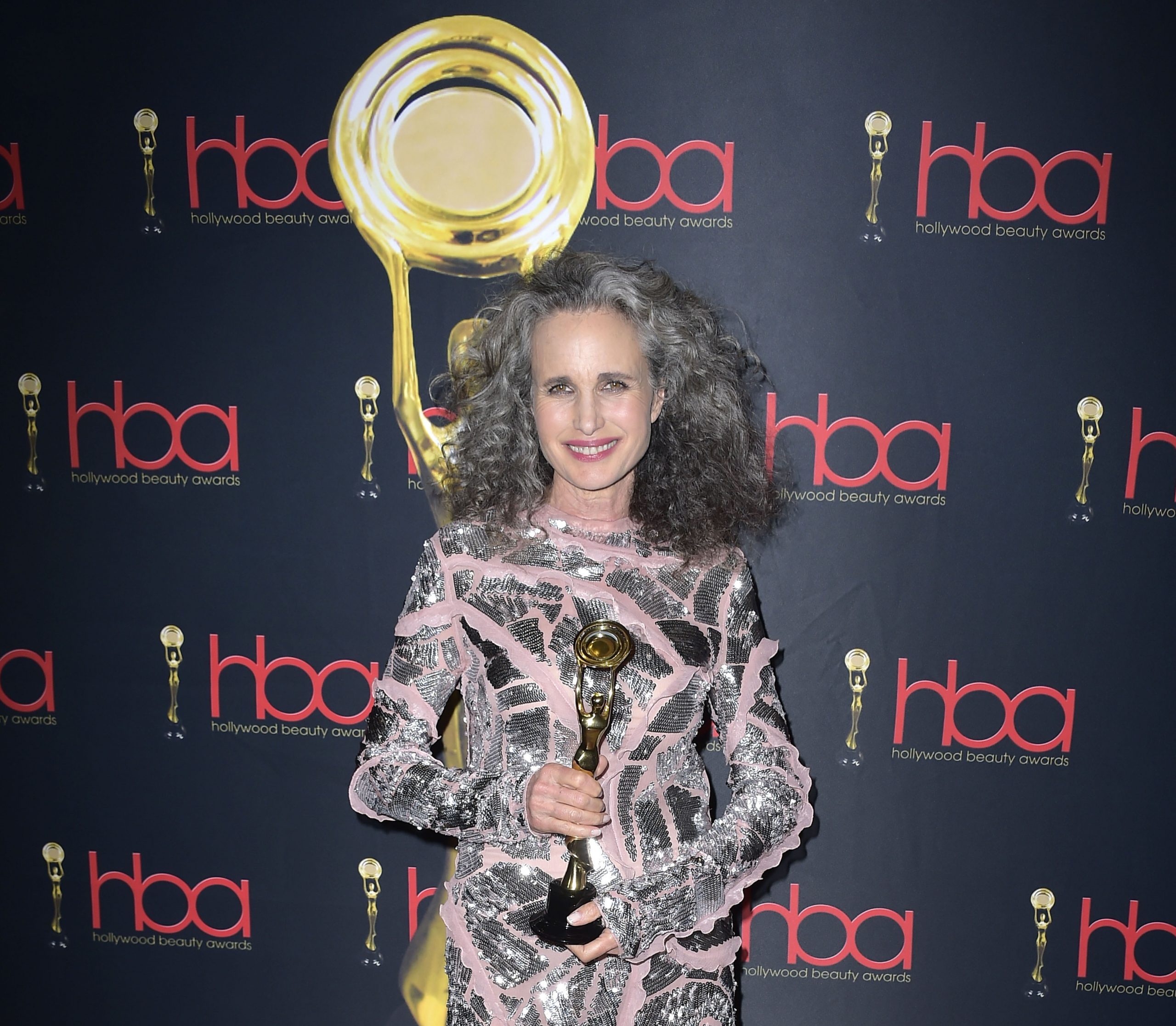 andie macdowell, timeless beauty award, hollywood beauty awards, rainey qualley