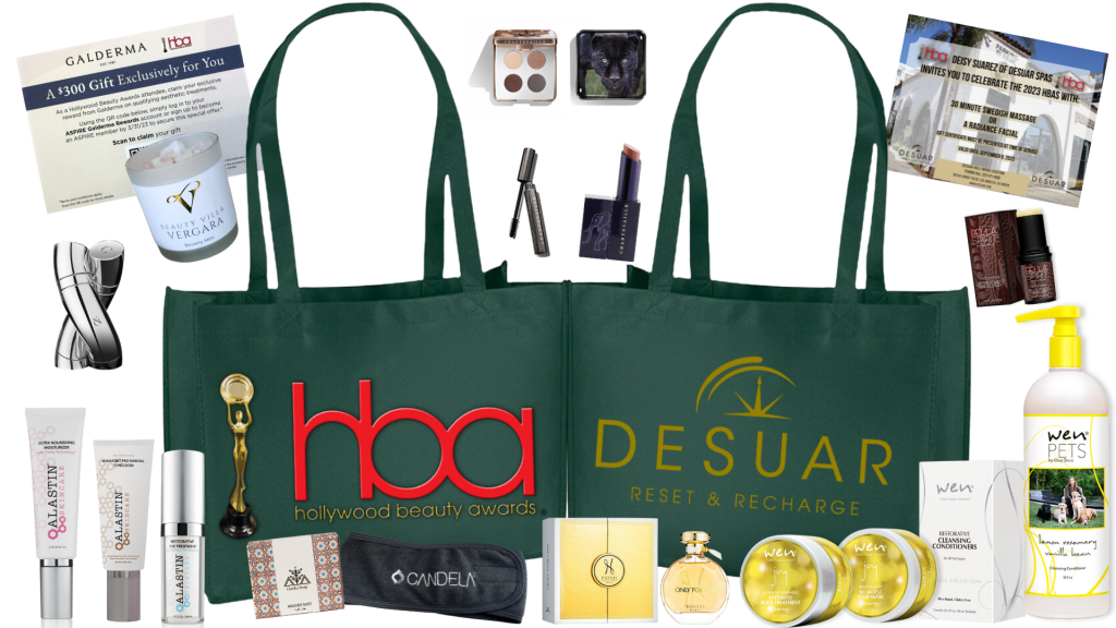 hollywood beauty awards ,gift bag, wen, chaz dean, candela, galderma