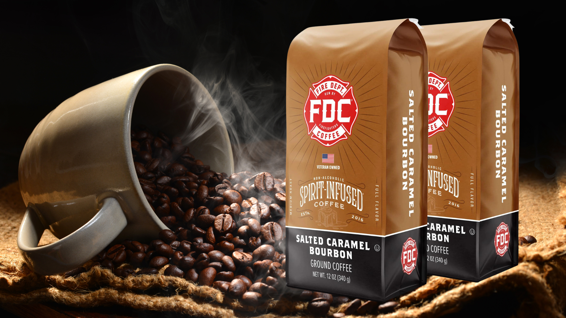 fire dept. coffee, fdc, bourbon coffee