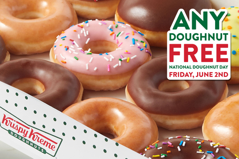 krispy kreme, free donuts, national donut day