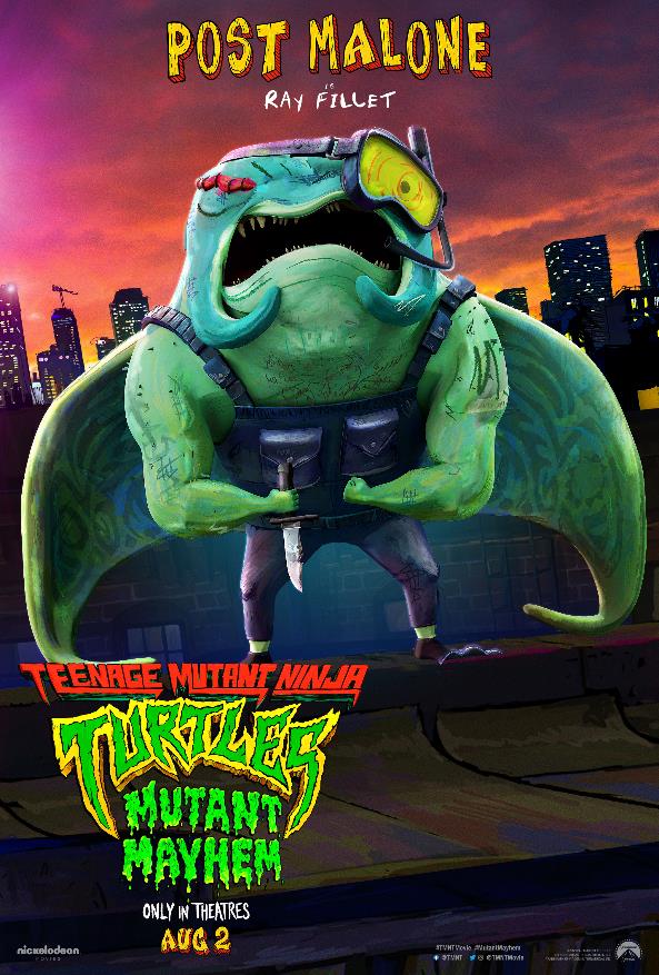 post malone, ninja turtles
